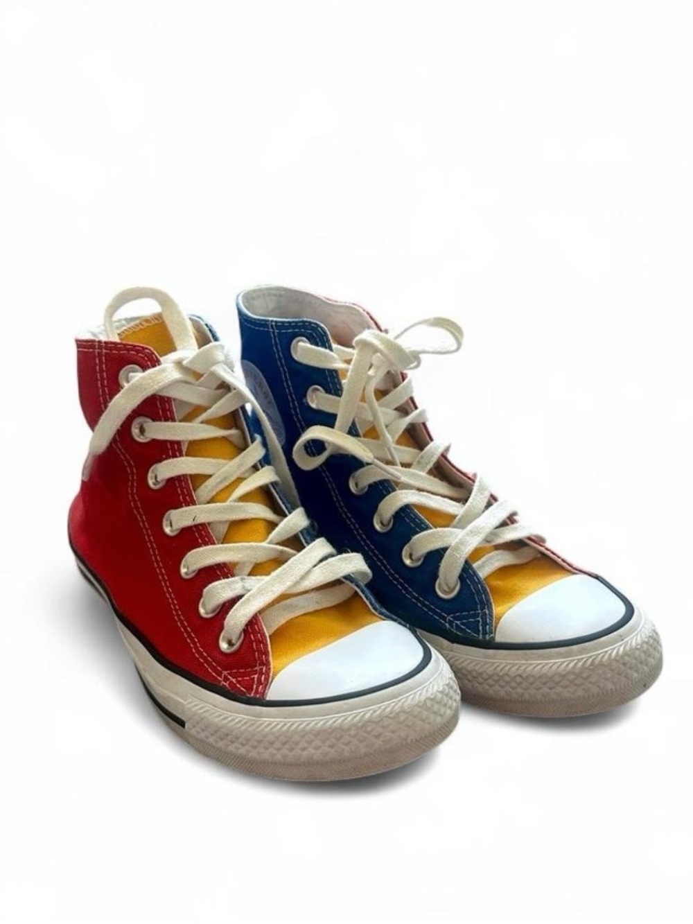 Converse Chuck Taylor All Star Colorblock High Top Sneakers Mens 5 Womens 7 Red